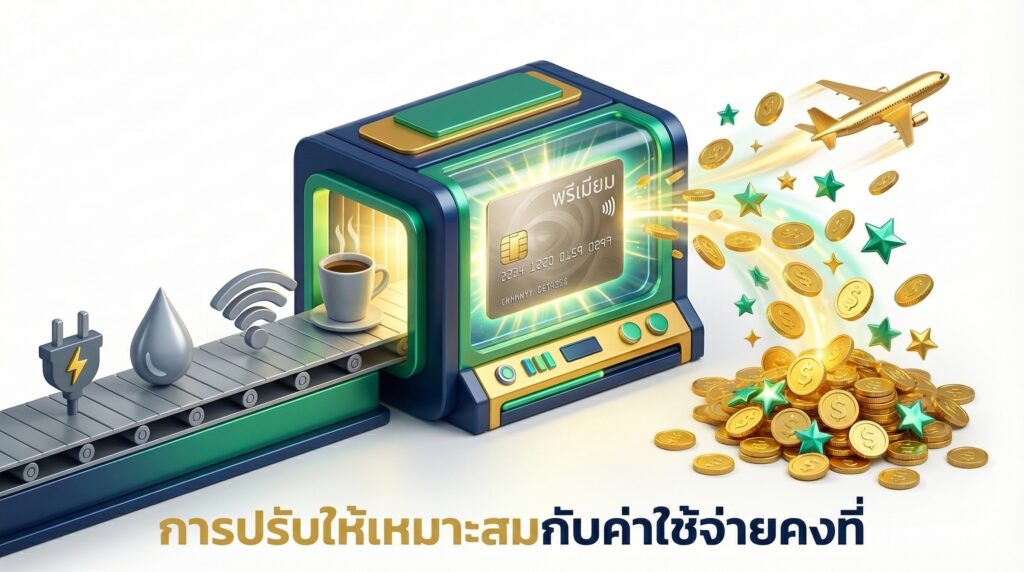 วิธีเพิ่มแต้มจากค่าใช้จ่ายประจำ