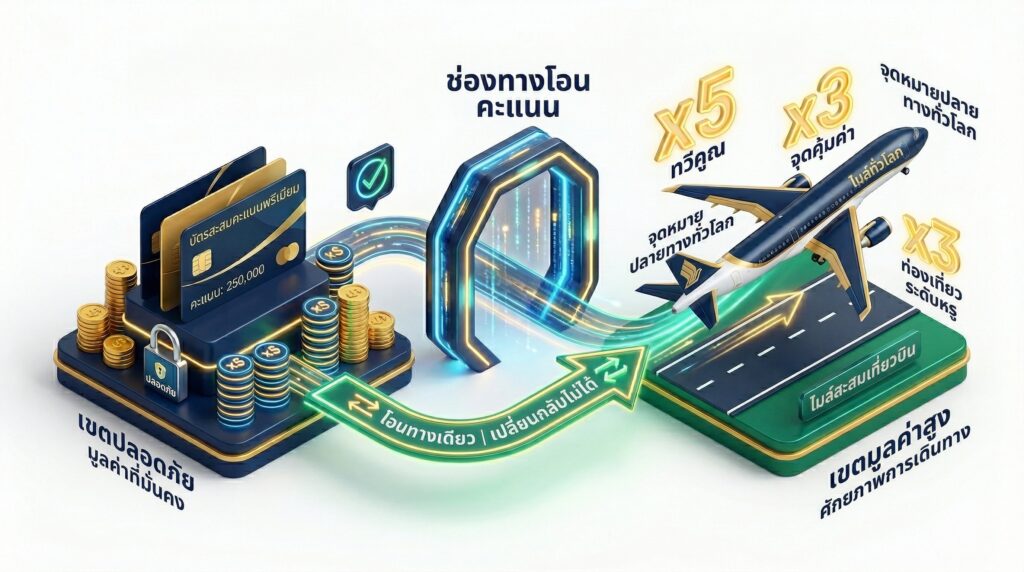 โอนแต้มไปไมล์คุ้มไหม